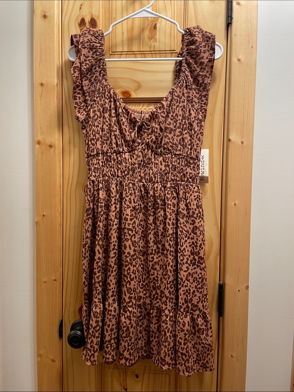 Rewind Leopard Print Sleeveless Dress (size Small)